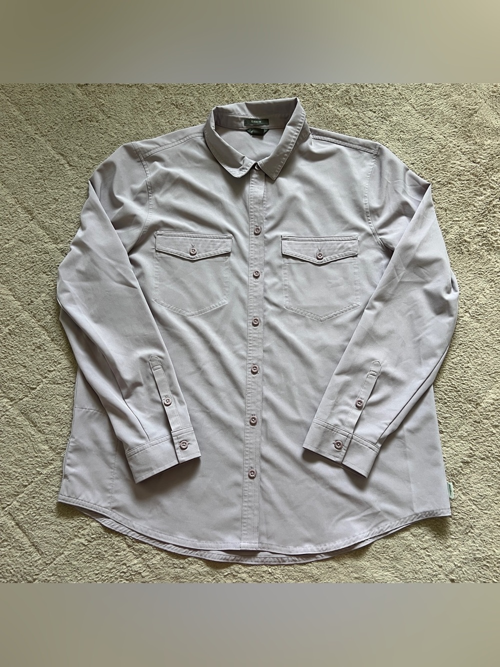 Eddie Bauer Classic Fit Roll Up Sleeves Shirt Athleisure Outdoor Hiking Sz L
